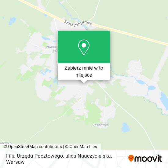 Mapa Filia Urzędu Pocztowego, ulica Nauczycielska