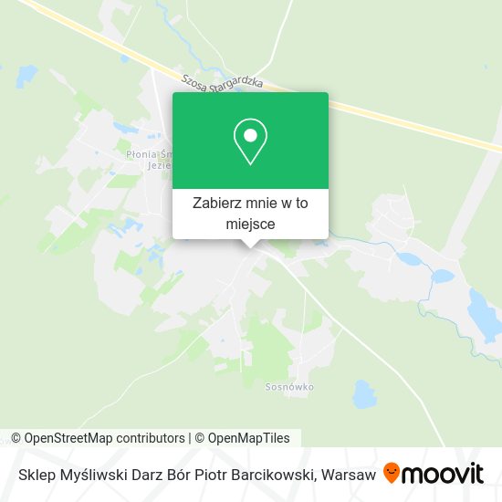 Mapa Sklep Myśliwski Darz Bór Piotr Barcikowski