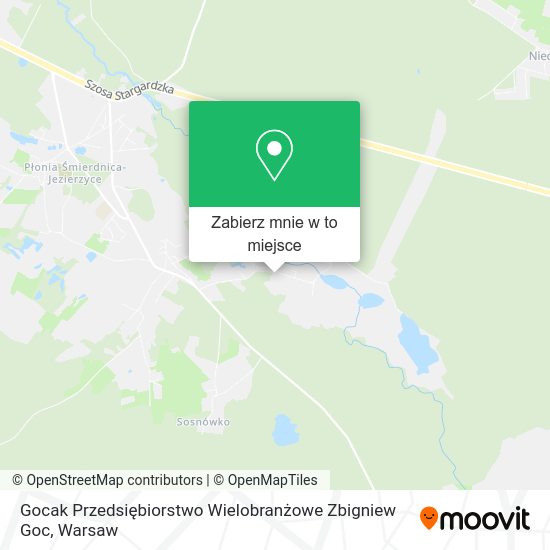 Mapa Gocak Przedsiębiorstwo Wielobranżowe Zbigniew Goc