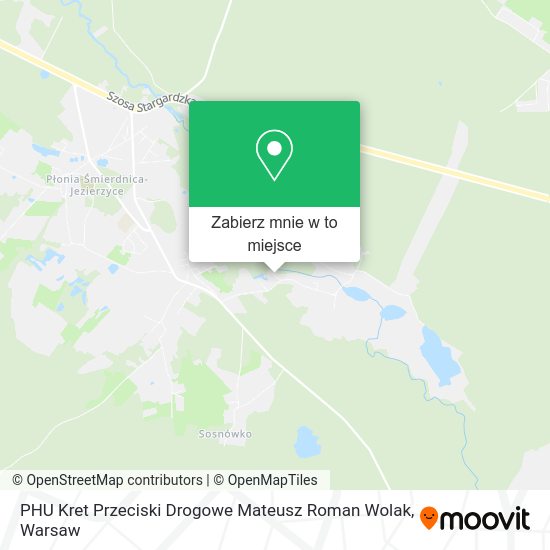 Mapa PHU Kret Przeciski Drogowe Mateusz Roman Wolak