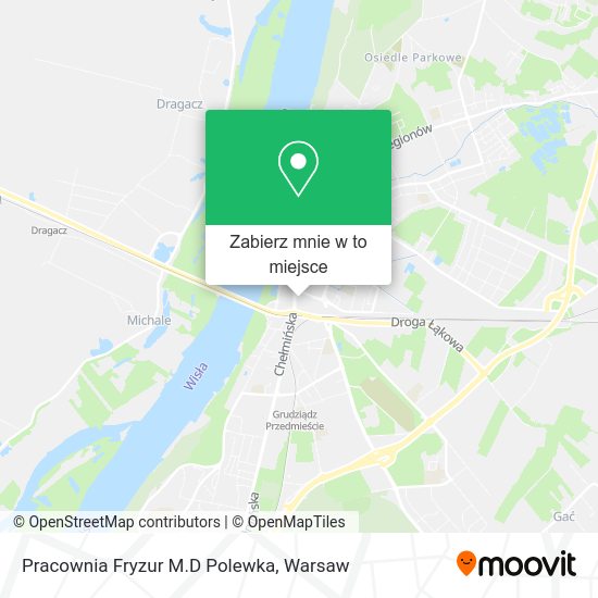 Mapa Pracownia Fryzur M.D Polewka