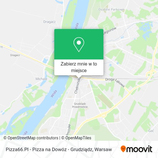 Mapa Pizza66.Pl - Pizza na Dowóz - Grudziądz