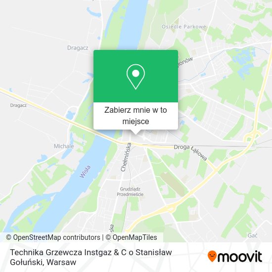 Mapa Technika Grzewcza Instgaz & C o Stanisław Gołuński