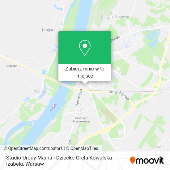 Mapa Studio Urody Mama i Dziecko Grela Kowalska Izabela