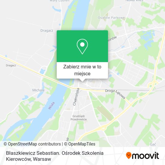 Mapa Błaszkiewicz Sebastian. Ośrodek Szkolenia Kierowców