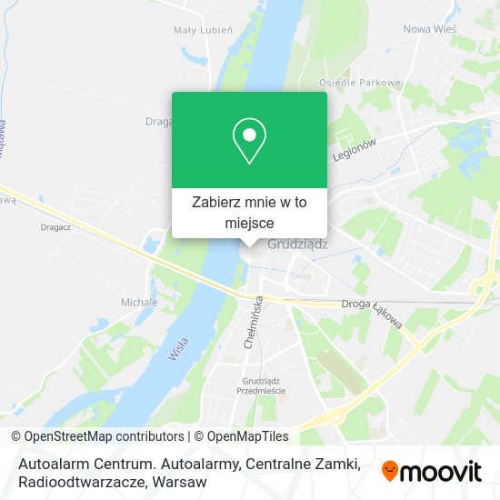 Mapa Autoalarm Centrum. Autoalarmy, Centralne Zamki, Radioodtwarzacze