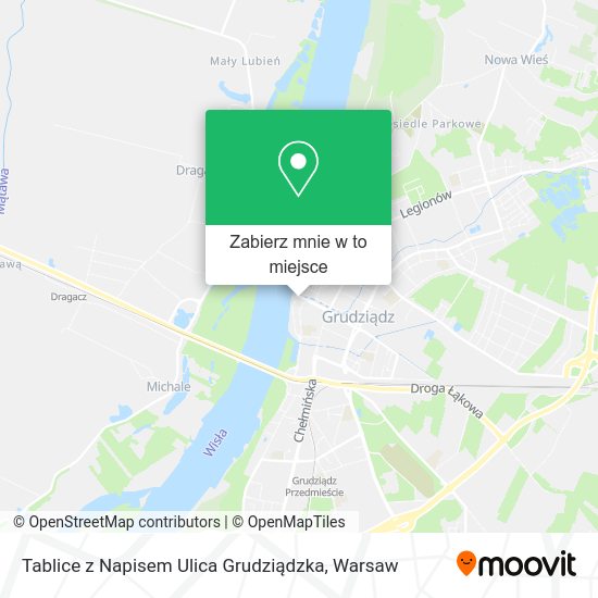 Mapa Tablice z Napisem Ulica Grudziądzka