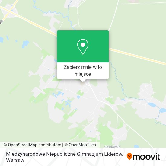 Mapa Miedzynarodowe Niepubliczne Gimnazjum Liderow