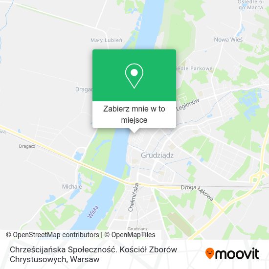 Mapa Chrześcijańska Społeczność. Kościół Zborów Chrystusowych