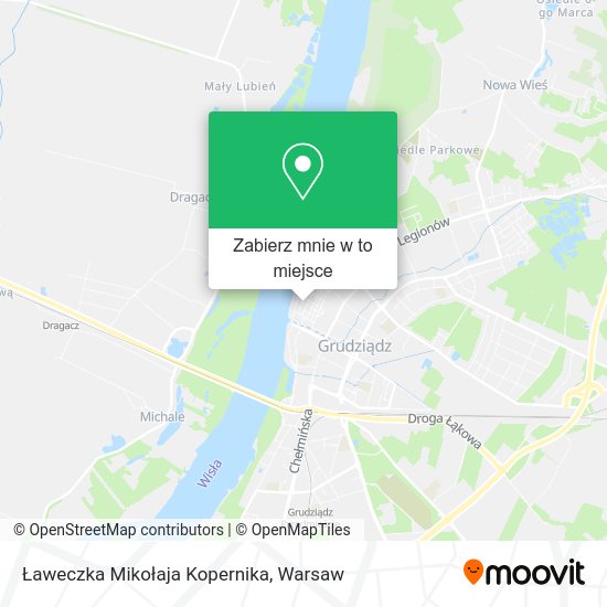 Mapa Ławeczka Mikołaja Kopernika