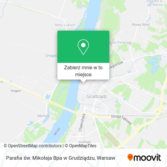 Mapa Parafia św. Mikołaja Bpa w Grudziądzu