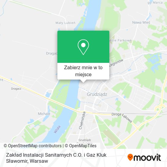 Mapa Zakład Instalacji Sanitarnych C.O. i Gaz Kluk Sławomir
