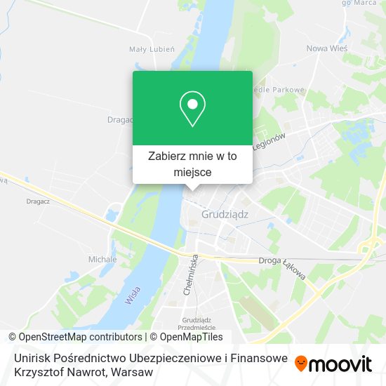 Mapa Unirisk Pośrednictwo Ubezpieczeniowe i Finansowe Krzysztof Nawrot