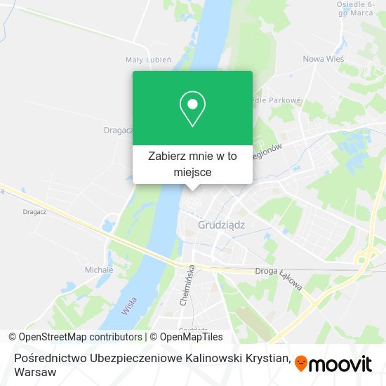 Mapa Pośrednictwo Ubezpieczeniowe Kalinowski Krystian