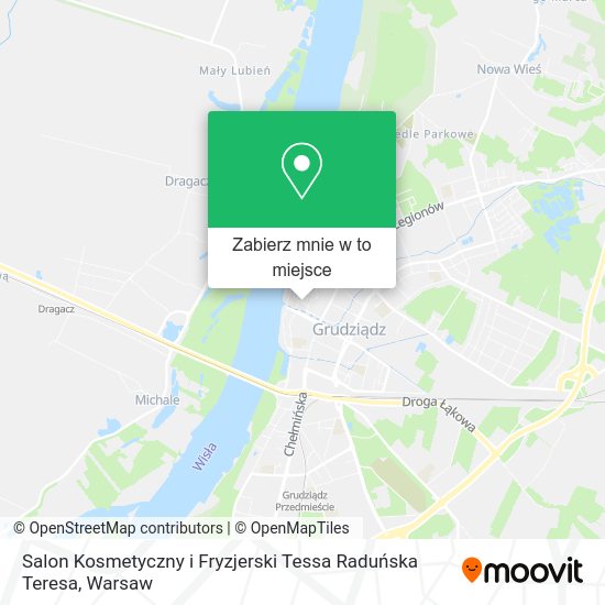 Mapa Salon Kosmetyczny i Fryzjerski Tessa Raduńska Teresa