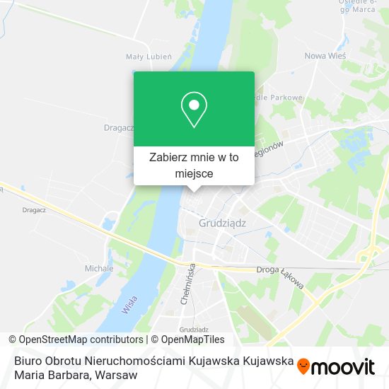 Mapa Biuro Obrotu Nieruchomościami Kujawska Kujawska Maria Barbara