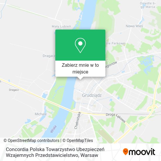 Mapa Concordia Polska Towarzystwo Ubezpieczeń Wzajemnych Przedstawicielstwo