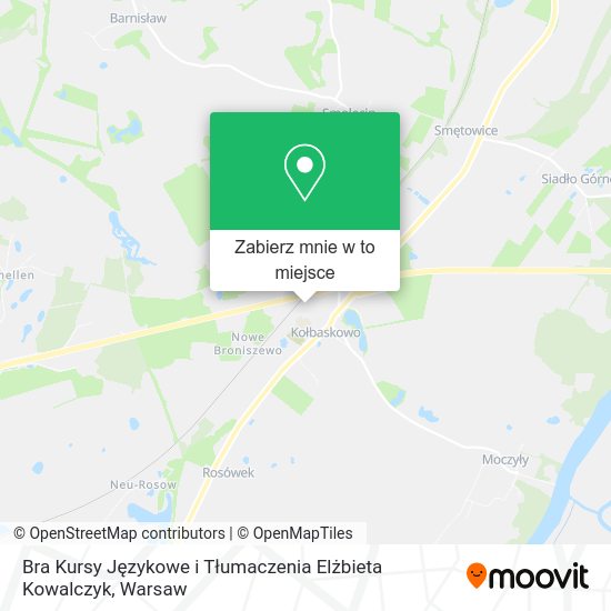 Mapa Bra Kursy Językowe i Tłumaczenia Elżbieta Kowalczyk