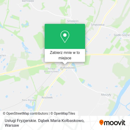 Mapa Usługi Fryzjerskie. Dąbek Maria Kołbaskowo