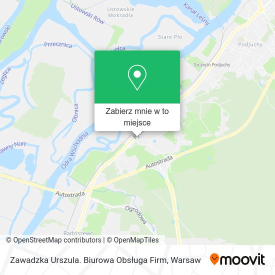 Mapa Zawadzka Urszula. Biurowa Obsługa Firm