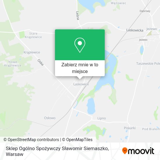 Mapa Sklep Ogólno Spożywczy Sławomir Siemaszko