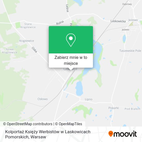 Mapa Kolportaż Księży Werbistów w Laskowicach Pomorskich