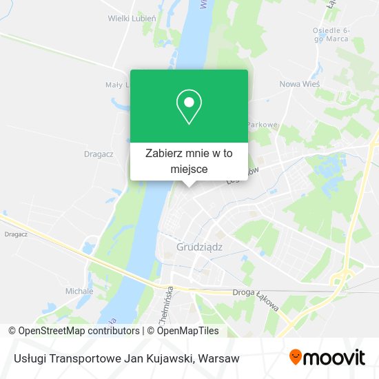 Mapa Usługi Transportowe Jan Kujawski