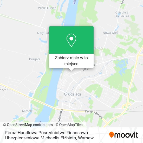 Mapa Firma Handlowa Pośrednictwo Finansowo Ubezpieczeniowe Michaelis Elżbieta