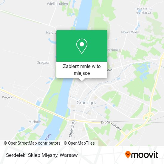 Mapa Serdelek. Sklep Mięsny