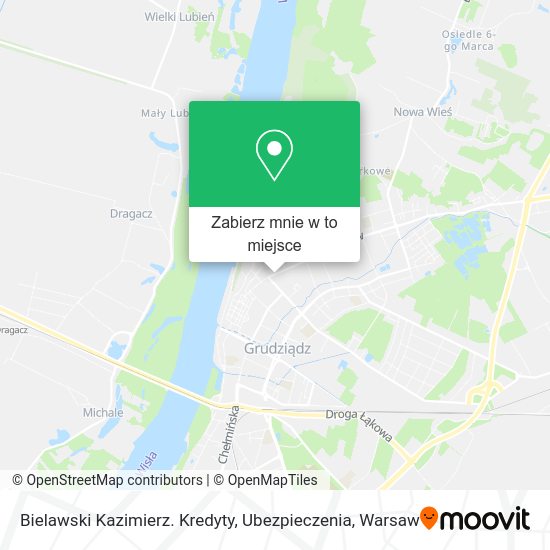 Mapa Bielawski Kazimierz. Kredyty, Ubezpieczenia