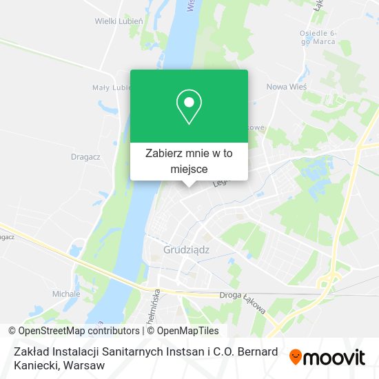 Mapa Zakład Instalacji Sanitarnych Instsan i C.O. Bernard Kaniecki