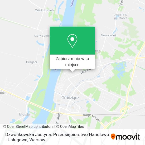 Mapa Dzwonkowska Justyna. Przedsiębiorstwo Handlowo - Usługowe