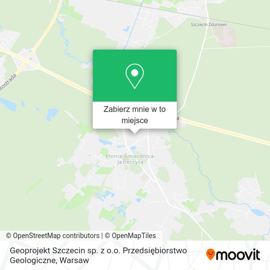 Mapa Geoprojekt Szczecin sp. z o.o. Przedsiębiorstwo Geologiczne