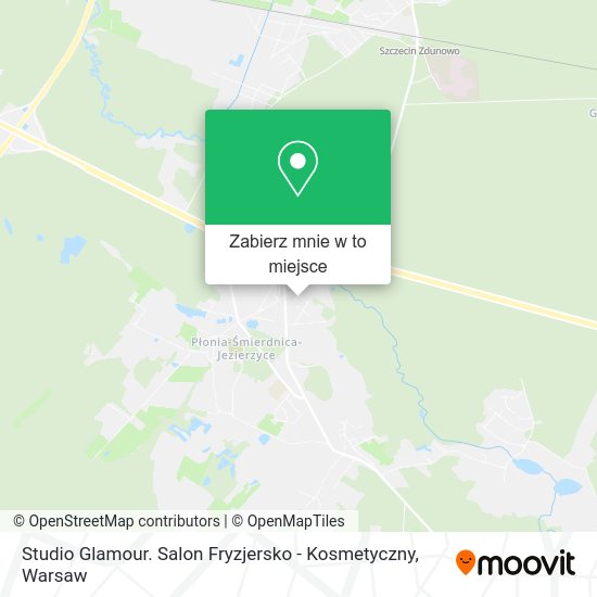 Mapa Studio Glamour. Salon Fryzjersko - Kosmetyczny