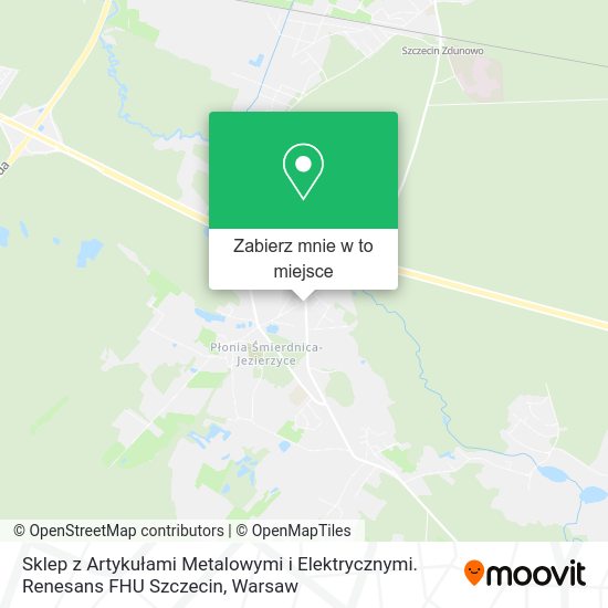 Mapa Sklep z Artykułami Metalowymi i Elektrycznymi. Renesans FHU Szczecin