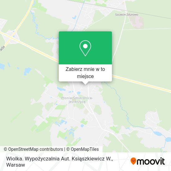 Mapa Wiolka. Wypożyczalnia Aut. Ksiąszkiewicz W.