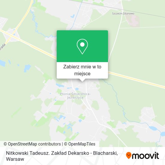 Mapa Nitkowski Tadeusz. Zakład Dekarsko - Blacharski