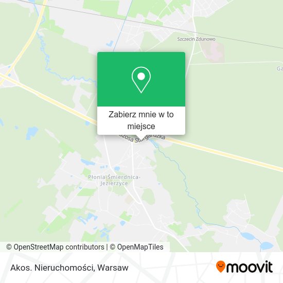 Mapa Akos. Nieruchomości