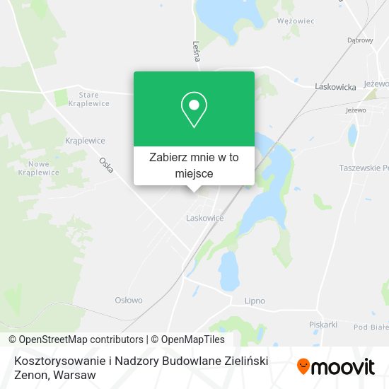 Mapa Kosztorysowanie i Nadzory Budowlane Zieliński Zenon