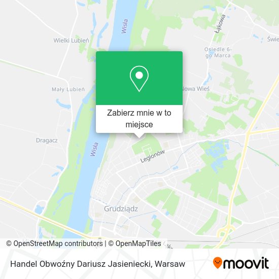 Mapa Handel Obwoźny Dariusz Jasieniecki