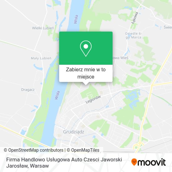 Mapa Firma Handlowo Usługowa Auto Czesci Jaworski Jarosław