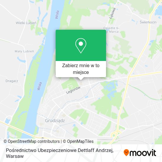 Mapa Pośrednictwo Ubezpieczeniowe Dettlaff Andrzej