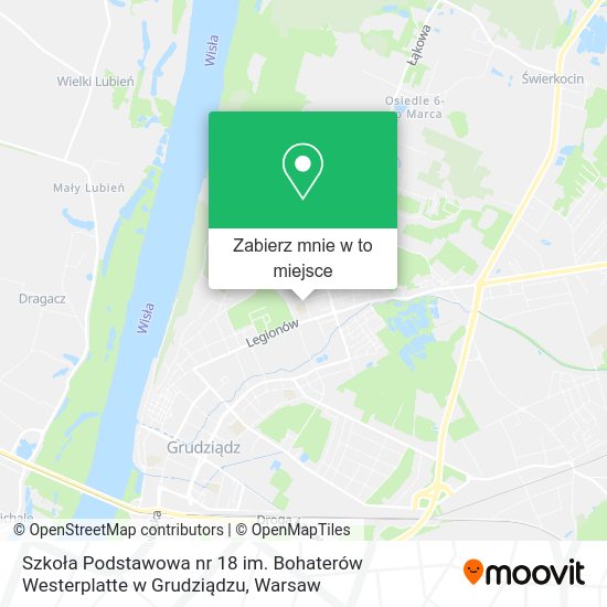 Mapa Szkoła Podstawowa nr 18 im. Bohaterów Westerplatte w Grudziądzu