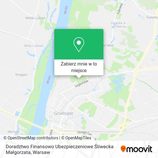 Mapa Doradztwo Finansowo Ubezpieczeniowe Śliwecka Małgorzata