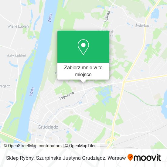Mapa Sklep Rybny. Szurpińska Justyna Grudziądz