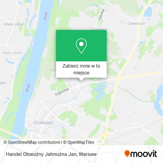 Mapa Handel Obwoźny Jałmużna Jan