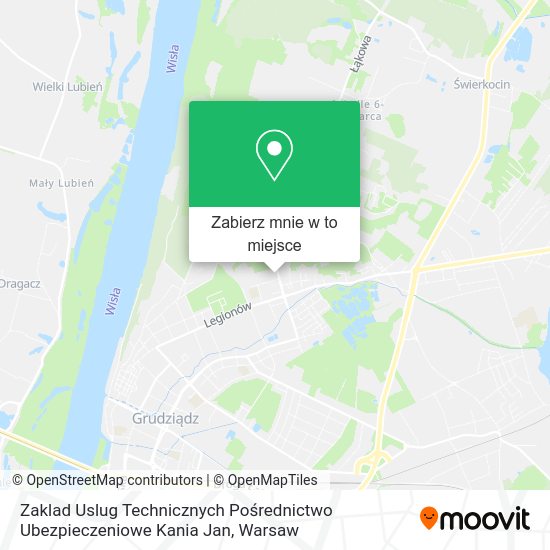 Mapa Zaklad Uslug Technicznych Pośrednictwo Ubezpieczeniowe Kania Jan