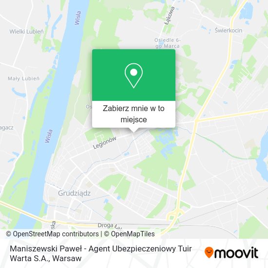 Mapa Maniszewski Paweł - Agent Ubezpieczeniowy Tuir Warta S.A.