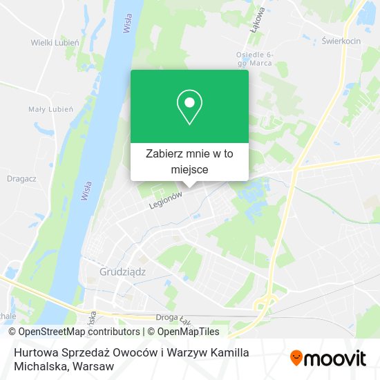 Mapa Hurtowa Sprzedaż Owoców i Warzyw Kamilla Michalska