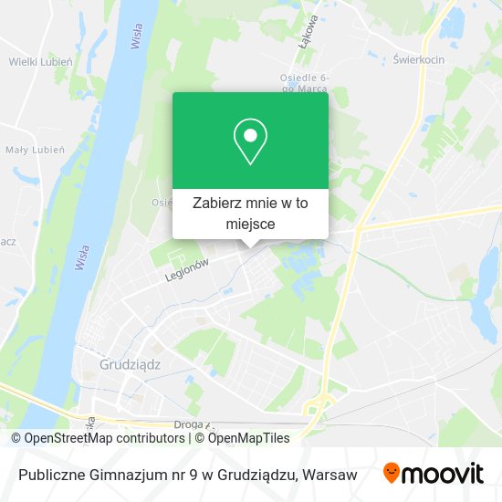 Mapa Publiczne Gimnazjum nr 9 w Grudziądzu